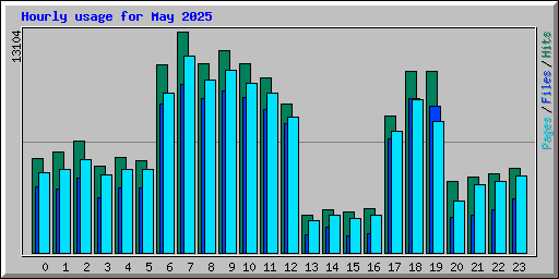 Hourly usage for May 2025