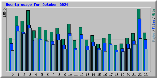 Hourly usage for October 2024