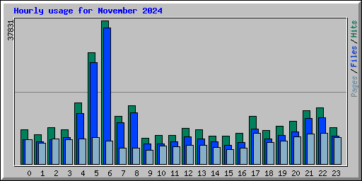 Hourly usage for November 2024